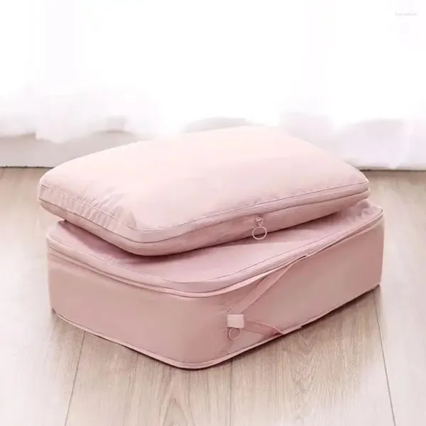 Sacos de armazenamento 1pc Bag de viagem compressível Cubos de embalagem portátil de nylon portátil com organizador de bagagem de bolsa