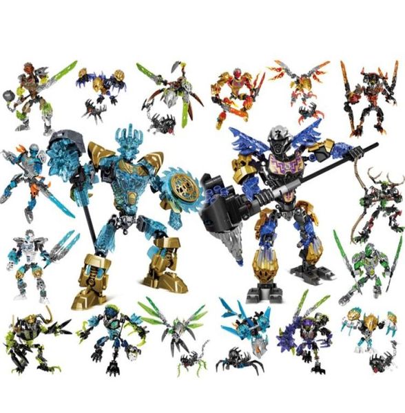 Figuras de ação da série Bionicle Série Brinquedos Brinquedos de Bunho Conjunto Para Crianças Christmas Boy Aniversário Compatível Robô Maior 2204292741947