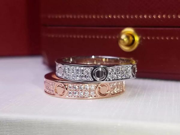 Роскошные винтовые мужские кольцо кольцо кольца кольцо золото золото женское бриллиантовое кольцо 18K T0P Качество официальная копия классическая стиль модные роскошные ювелирные украшения изысканный подарок