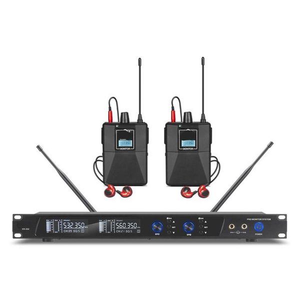 ER202 UHF professionale in EAR Monitor Wireless Sistema con trasmettitore multiplo per piccoli concerti e home theater1855680