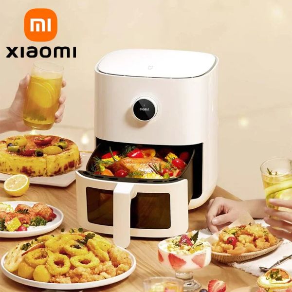 Fritas Xiaomi Mijia Smart Air Fryer Pro 4L Electric Hot Air Fryer Oven Oilles Power com Janela de cozinha visível Máquina de fritar frango