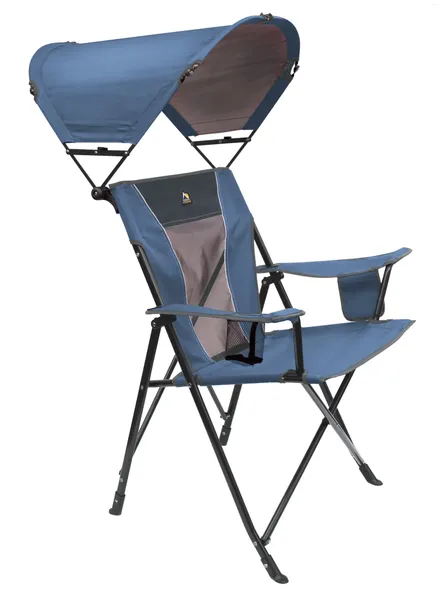 Móveis de acampamento para mochilas ao ar livre cadeira de praia de camping com soldado de sol ajustável esbelto portátil líquen azul