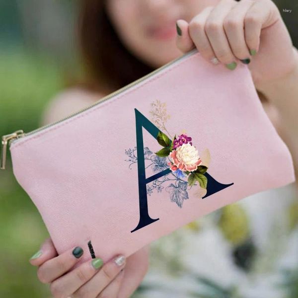 Bolsas de armazenamento Bolsa cosmética Mulheres dama de honra Case de maquiagem beleza de beleza Organizador de viagem Lavagem para festa de casamento Lápis de noiva