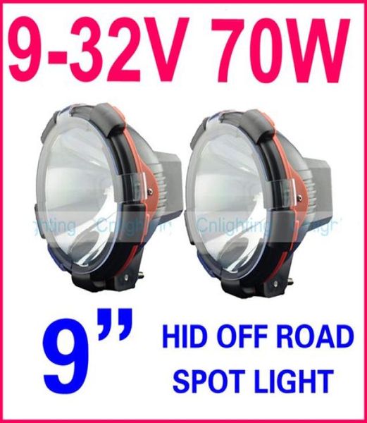 Par2pcs 9quot polegadas 70W 75W HID HID Xenon Driving Light SUV ATV Offroad 4WD 932V Spot Beam 3200LM5994299