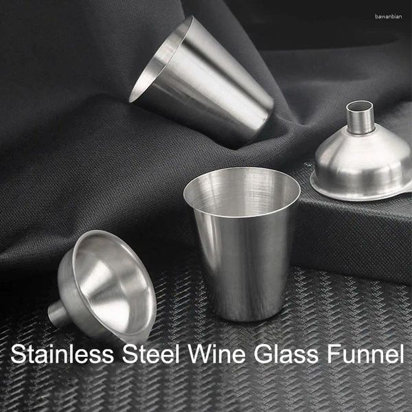 Tazze per viaggi esterni da viaggio in acciaio inossidabile in acciaio inossidabile mini bicchieri per vino whisky con bevande portatili in custodia