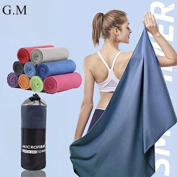 Handtuch schnell trocknendes Mikrofaser-Camping für Sport Fitness Wanderung Yoga Beach Weiches komfortables Fitnessstudio mit leichtem Mesh-Tasche