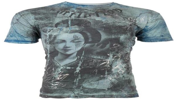 Мужская футболка мужсеная футболка Geisha Stare Tattoo Motorcycle Biker MMA Jeans Gym Tops S3XL4932240