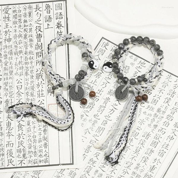 Bangle Couples Breaded Bracelet vintage Tai Chi Yamaoni Pulseiras de corda de corda Taioni Presentes de jóias de moda para homens mulheres