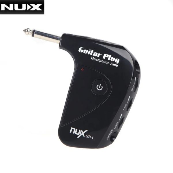 Guitarra nux gp1 portátil guitarra de guitarra amplificador amp mini fone de ouvido amplificador de distorção embutido Efeito de alta qualidade