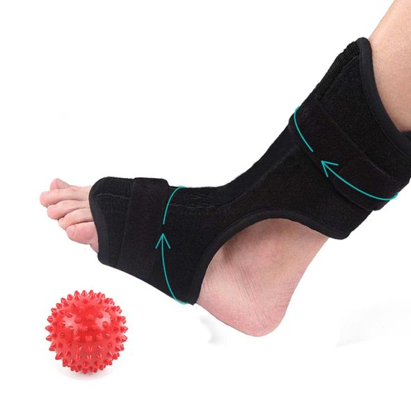 Ayak Masajı Ayarlanabilir Orthosis Plantar Fasiit Dorsal Splint Brace Stabilizatör Ağrı Masaj Ball ile Kemik Bakımı Desteği1854304