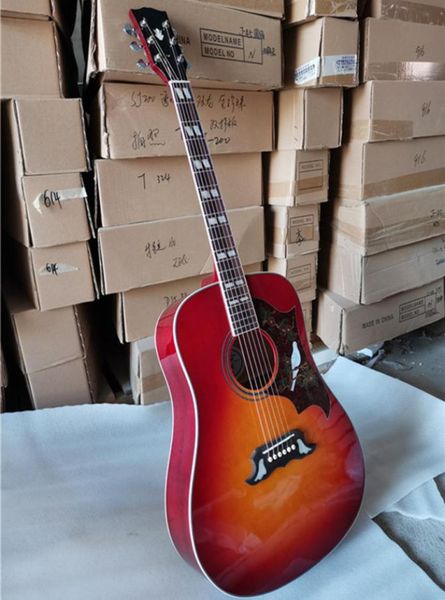 Guitarra acústica de 41 polegadas de pombo branco com braço de pau -rosa pode ser personalizado 9033503