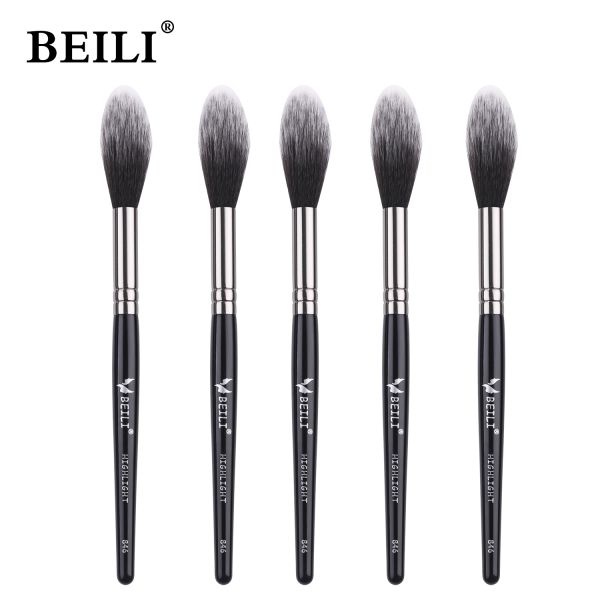 Kits beili preto 5 pcs Destaque Blusher Blush Bush Makeup Brushes