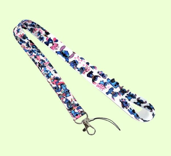 10pcs Fashion Stitchs Anime Keychain Ribbon Lanyards für Keys -ID -Karten -Handy -Gurte Hängende Seillariat Studenten Badge Holder2107161