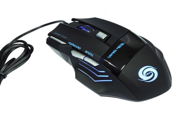 Профессиональные 5500 DPI Gaming Mouse 7 кнопок светодиодные оптические USB -проводные мыши Game Computer Computer Mouse для Pro PC Gamer Mouse9656833