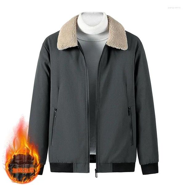 Herrenjacken Männer warm dicke Fleece Parkas Windproof Herren lässiger Herbst Winter Außenbekleidung Kragen Männliche Plusgröße M-5xl ab