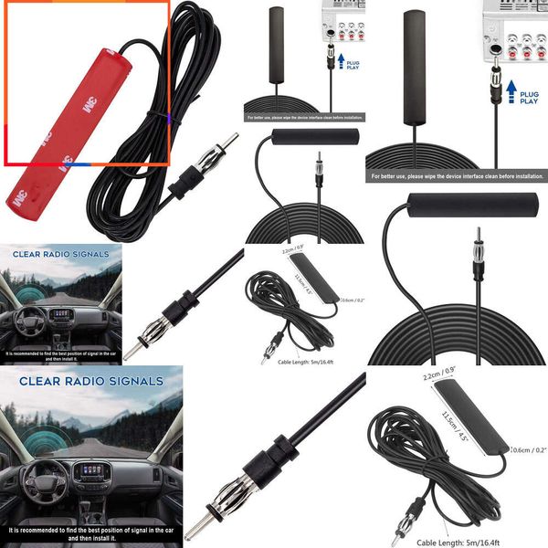 2024 2024 Vendita calda Auto Radio FM Antenna universale Auto 5M Lunghezza Amplificatore Amplificatore Marine Veicolo Carina Boat Segnale Migliora il dispositivo