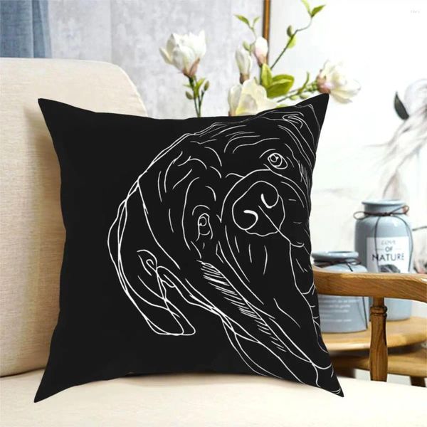 Travesseiro curioso napolitano mastiff pillowcase capa de capa de capa corso corso cadeira de estojo quadrado 45x45cm