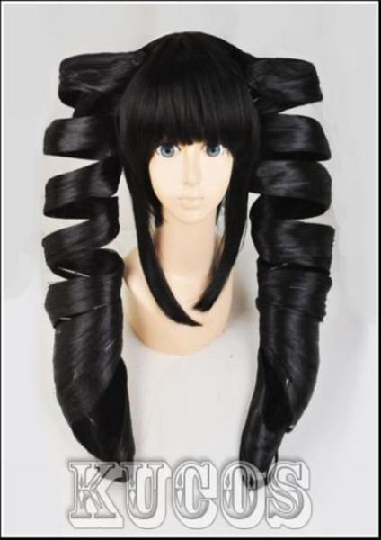 Danganronpa Danganronpa Black Styleled Long Hasktails Costume Cosplay Wig6114282