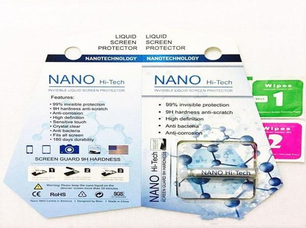 1ml Nano Sıvı Teknoloji Ekran Koruyucu İPhone için Temperli Cam Samsung 3D Kavisli Kenar Kazanma Anti Temsilli Cam Film6550899
