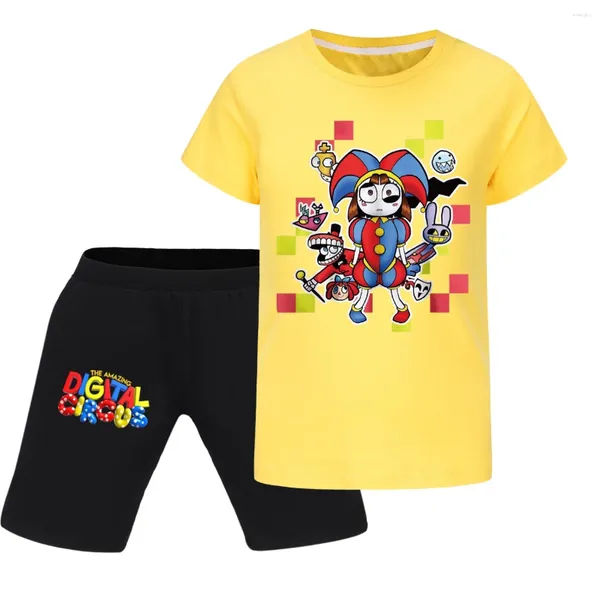 Kleidung Sets Kinder Kleidung 2024 Die erstaunlichen digitalen Zirkus -Jungen Baumwollsport -Tracks -Einrichtungen Kinder Sweatshirt Anzug Teenager Mädchen