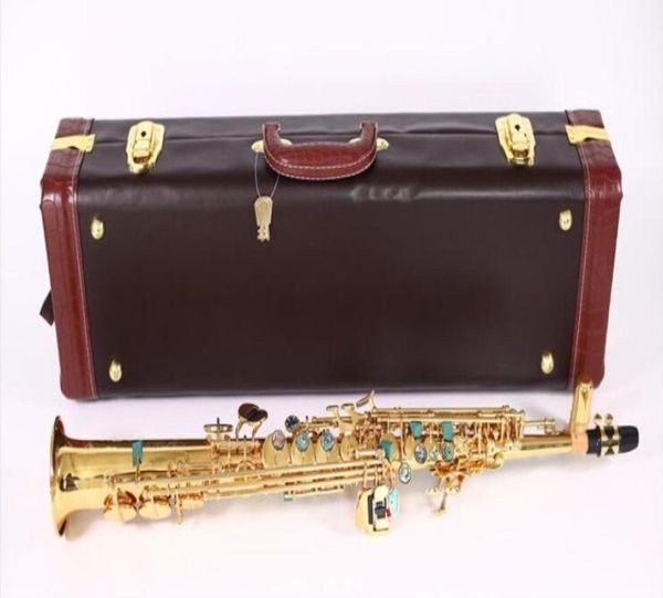 Principal novo saxofone soprano B Eletroforese plana Top Musical Instruments Sax Soprano Profissional Grade com Case Shipp6383016