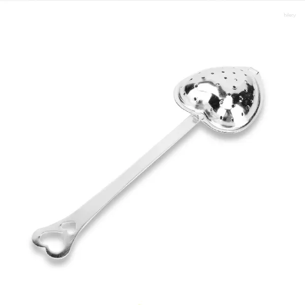 Kaffeeschaufel herzförmiger Flachgriff Tee Bag Edelstahl Praktischer Heiminfuser Teelöffel Set Ball Lajens