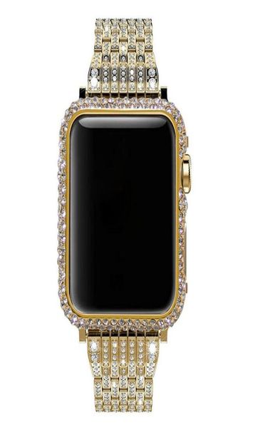 Для Apple Watch Crinestone Crystal Diamond Case Bezel Band Series 5 4 3 2 1 38 мм 40 мм 44 мм 42 мм9453340