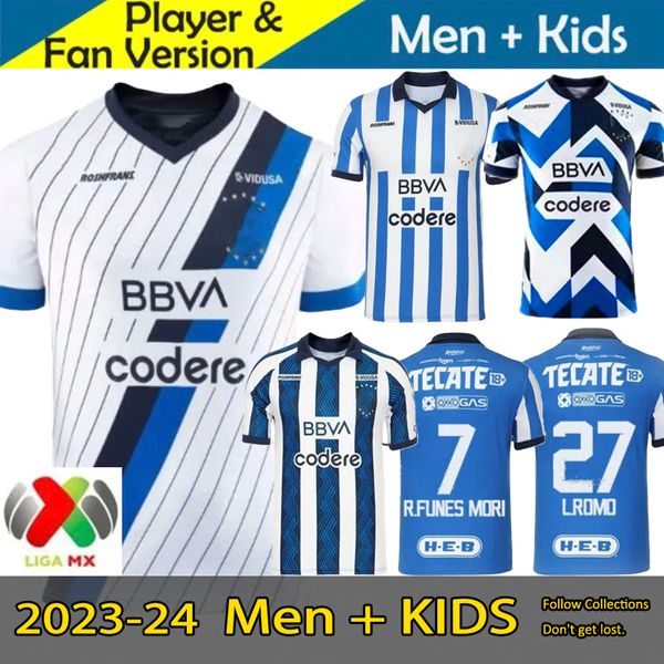 2023 2024 cf Monterrey Canales Maglie da calcio 23 24 Rayados R.funes Mori E.Aguirre Meza R.Aguirre Romo G.Berterame V.Guzman Football Men Shirt Sport