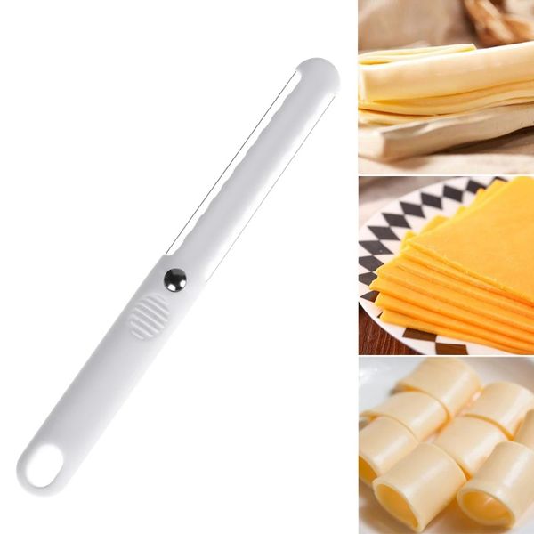 2024 1pc Neue Mode Käse Butter Slicer Peeler Cutter Tool Draht dicker Hartgriff Plastik Käse Messer Kochen Backwerkzeuge Käse