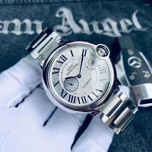 Armbanduhr Luxus Automatische mechanische Herren mit zwei Zeit