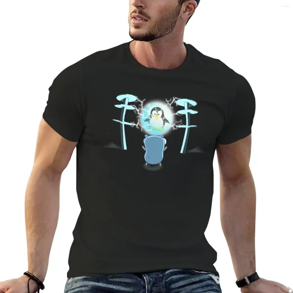 Polos maschile The Go Gopher: Power to Linux (nero) camicia per la stampa animale per ragazzi T-shirt da uomo pacchetto