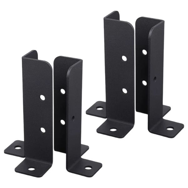 Gates 4 PC Fence Post Brackets pergola per le legno di riparazione per corrispondenza Hardware Base di supporto Iron Base Support