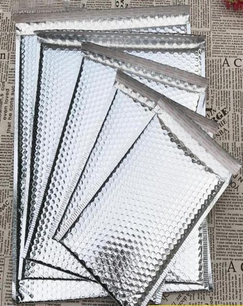 5 dimensioni 40pcs busta imbottita in argento bobble metallico Mailer in alluminio Borse regalo confezione da imballaggio da imballaggio 5210476