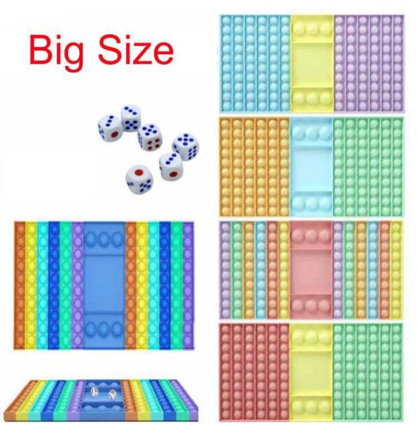 Big Game Rainbow Schachbrettspielzeug Push Blase Sensory Toys Stress Relief Interactive PartyGame Sensorytoys9433887