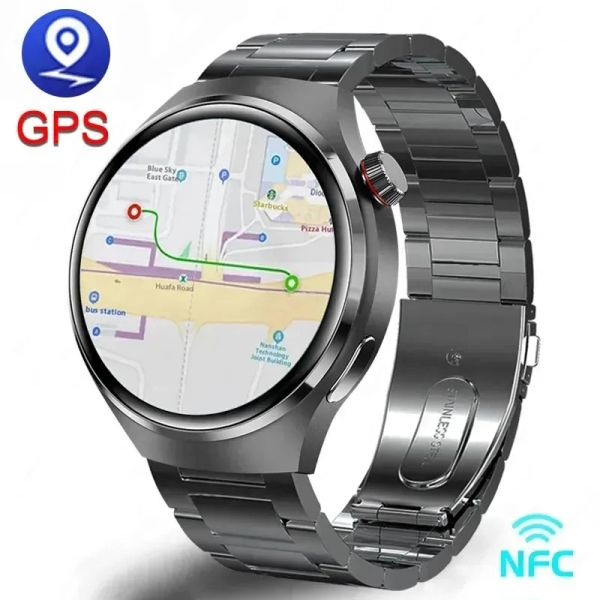 Saatler 2023 Huawei için Yeni Xiaomi GT4 Pro Smart Watch Men NFC GPS Tracker AMOLED 360*360 HD Ekran Kalp Hızı Bluetooth Çağrı Smartwatch