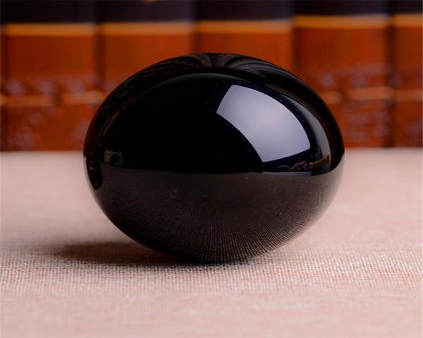 Quartzo Black Obsidian Magic Crystal Glass Healing Ball Sphere Craft Feng Shui Cristais Aumentar Bolas de Pogra