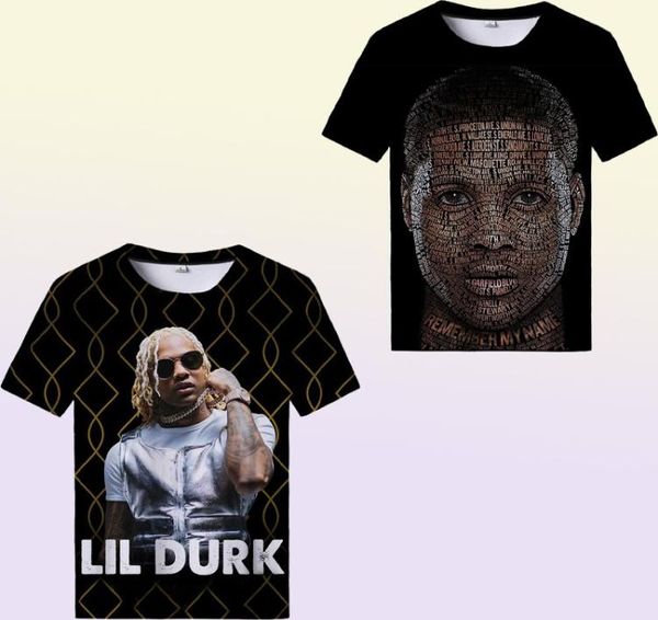 Men039s Tshirts Rapper Lil Durk 3D Printed Trub