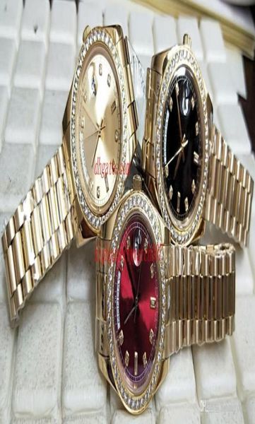 3 modelli orologio da moda 18k oro giallo da 41 mm orologi diamantato in zaffiro Asia eta 2813 Movimento MENS AUTOMATICO166583