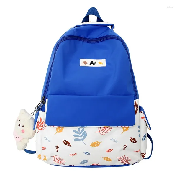 Sırt çantası çiçek desen kadın çantası 2024 trend öğrenci moda için büyük kapasiteli okul torbası açık seyahat bayanlar backbag