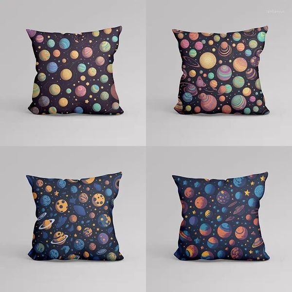 Pillow Fashion Planet Stampa Decorazioni per copertina per ornamento domestico Happy Year Christmas Decor 2024