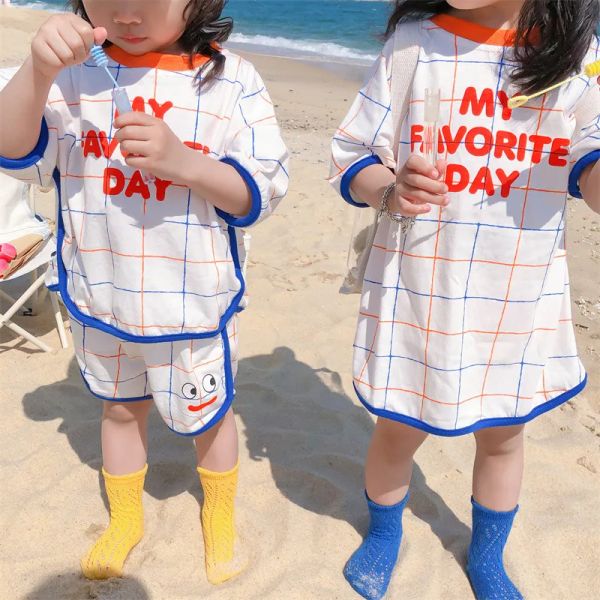 Шорты 5156B Корейская горячая детская одежда 2023 Летняя костюм для мальчика для костюма