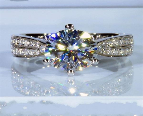 3CT Lab Diamond Ring 925 Sterling Silber Paar Engagement Ehering -Ringe für Frauen Braut Charme Party Schmuck6778188
