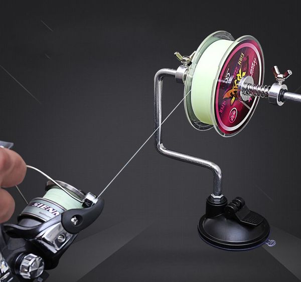 Lineta di pesca in alluminio portatile Avvolgitore bobina spool spooler Strumenti di attrezzatura di aspirazione Coppa di peschere di pesca Accessori della bobina 7157271