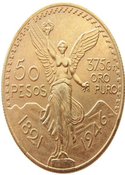 Viatage 18211921 Мексика 50 Peso Coin Goldsilver 37373 мм художественные ремесла Творческие сувенирные монеты Mexicanos Fifty Peso6576837