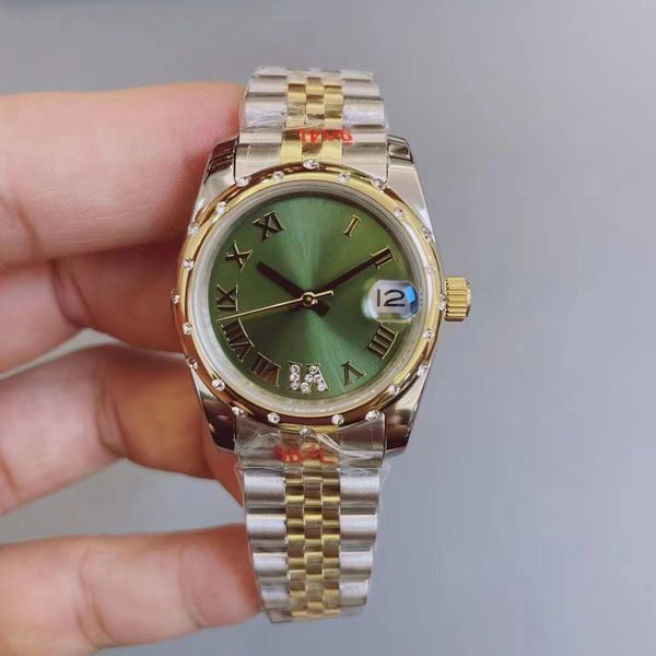 2024 orologi da polso da 31 mm per donne 316L in acciaio inossidabile in acciaio inossidabile/oro oro rosa da donna orologio di lusso in vetro impermeabile da 30m orologi meccanici automatici