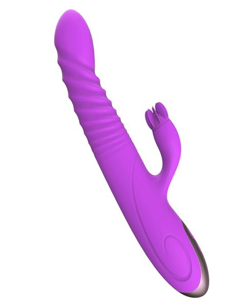 От USCA Warehouse 2021 Amazon Popult Vibrator G Spot Rabbit Roate 3 Моторные двойные вибрационные секс -игрушки Clitoris StiMul9042115