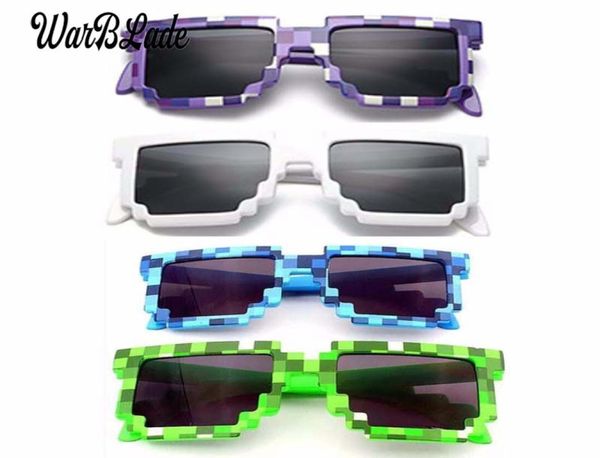 10pcslot Kids Óculos de sol menores tamanho Cos Princadear brinquedos de ação Toys Sunglasses Mosaic meninos meninas filhos Pixel Eyewares1834368