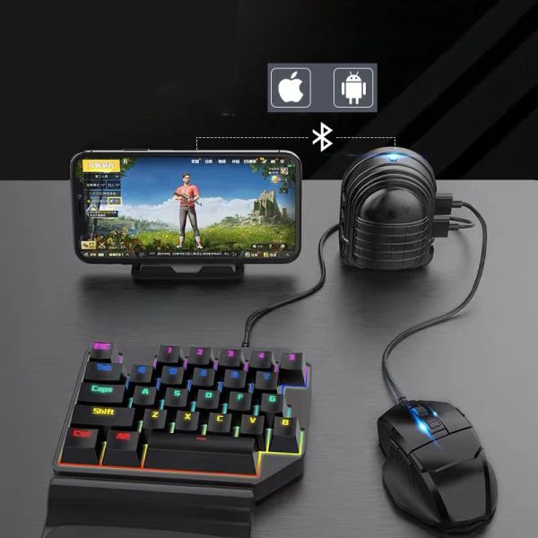 Gamepads pubg mobil oyun klavye ve fare adaptörü usb mobil oyun denetleyicisi dönüştürücü kablosuz bağlantılar Android/iOS için