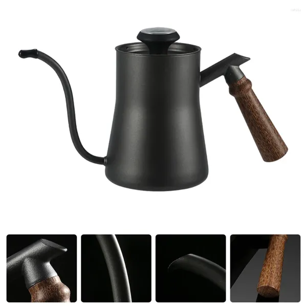 Geschirrssätze Sets Stahltemperatur kontrollierter Kaffeekanne Edelstahlte Teekessel Hand Tropf 304 Punsch