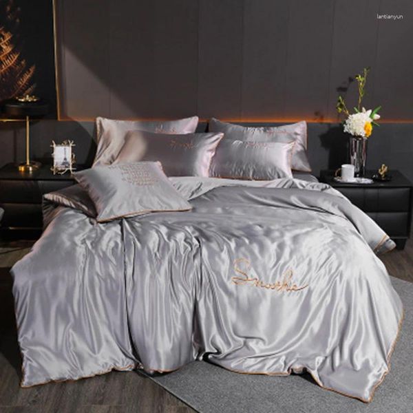 Bedding Sets Gomas de Beds Felas de Luxagem Microfibra Conjunto de Tampa de Duveta